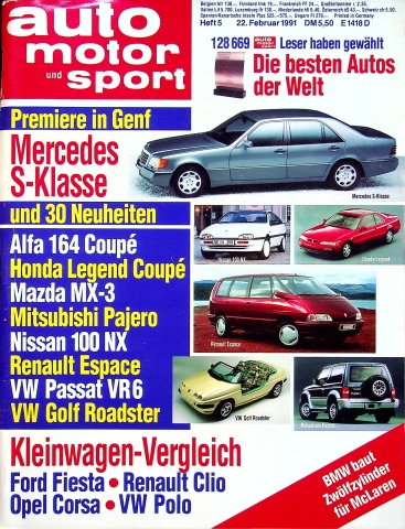 Deckblatt Auto Motor und Sport (05/1991)